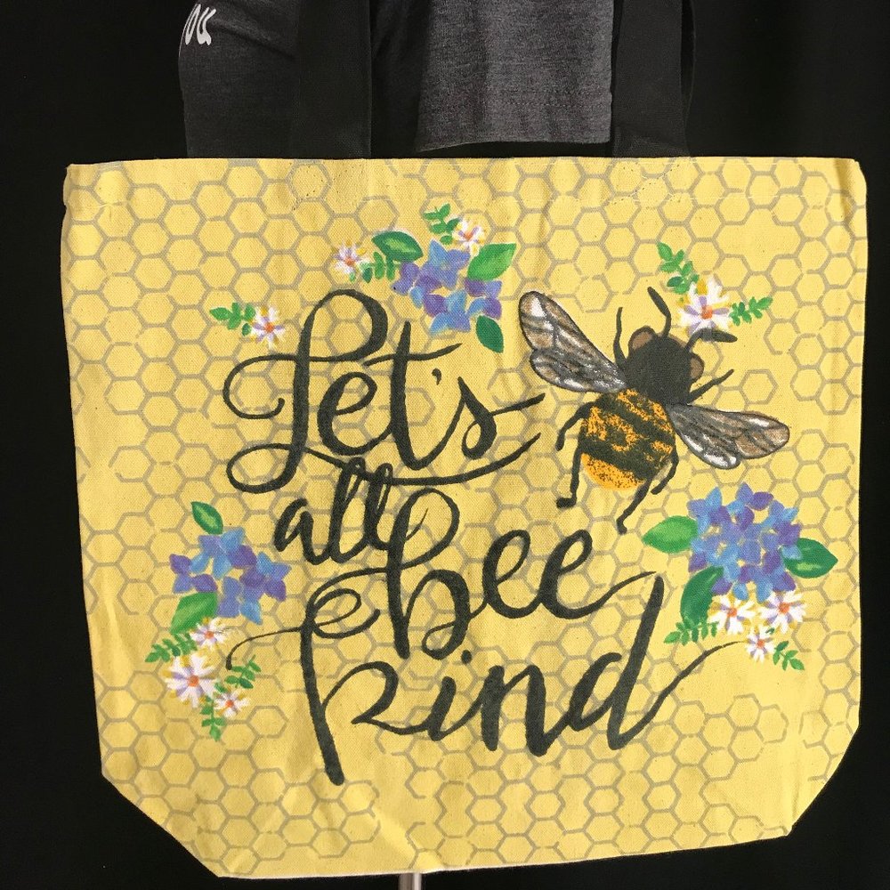 Let's All Bee Kind Canvas Tote